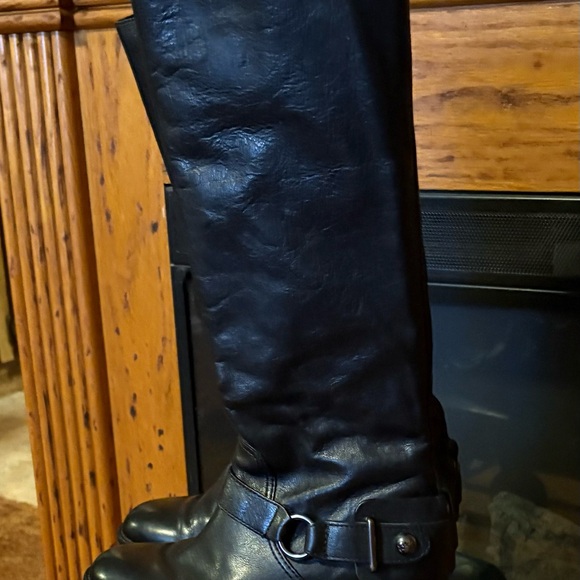 Coach Natale Beautiful Black Knee-High Leather Riding Boots - Picture 5 of 7
